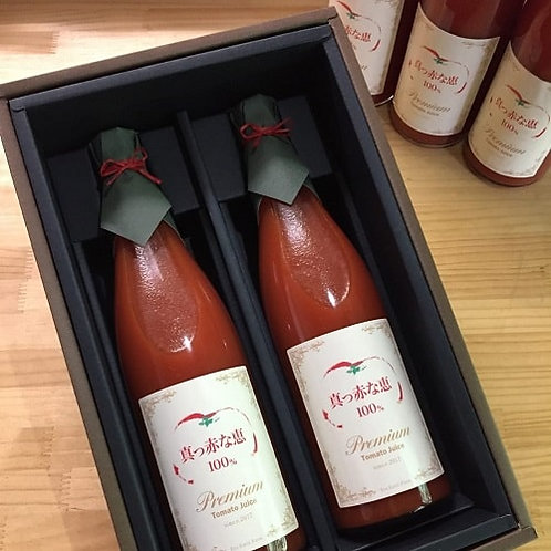 完熟トマトジュース 720ml 2本入り+お茶うけ付き